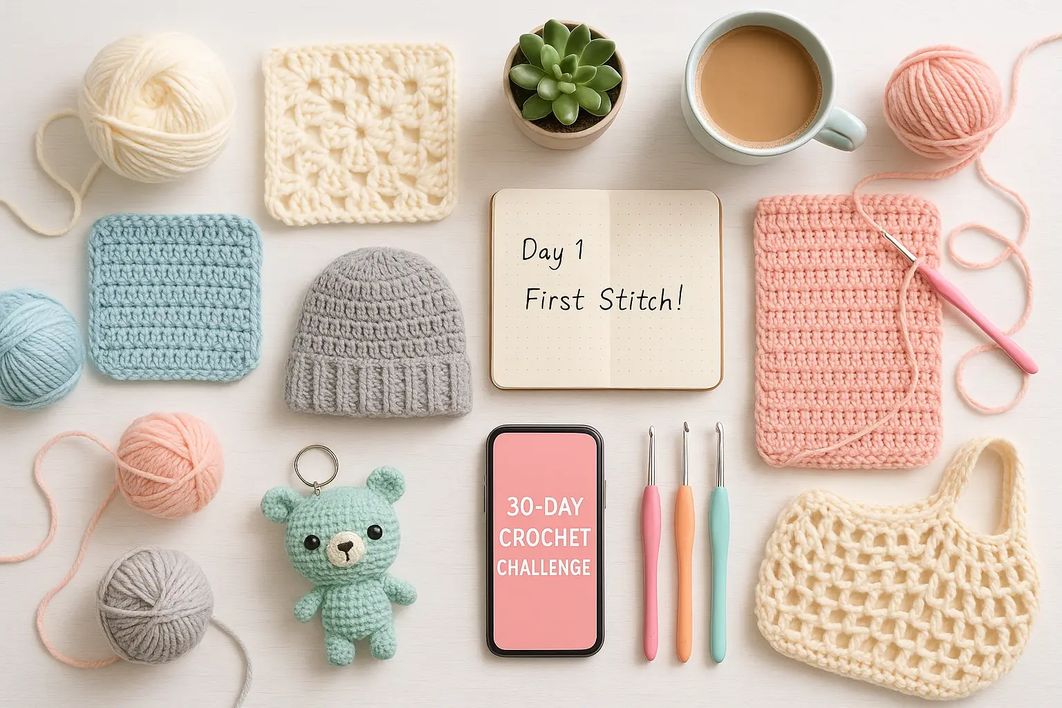 10 Easy Beginner-Friendly Crochet Projects (Start Earning in 30 Days) - Featured image
